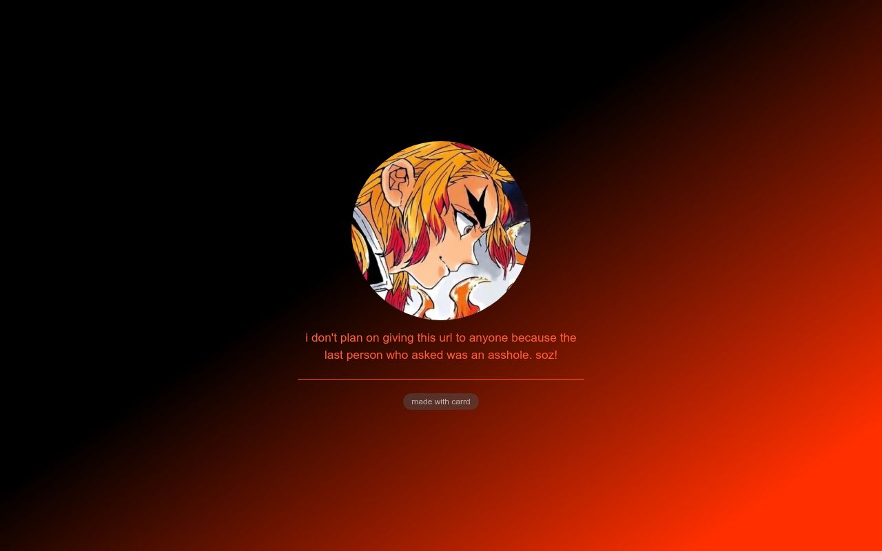 Carrd profile picture for @rengoku